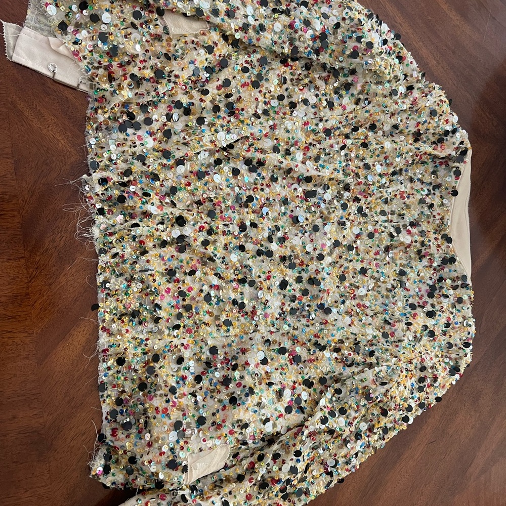 3.1 Phillip Lim Cream Sequin Embellished Jacket - Picture 6 of 7
